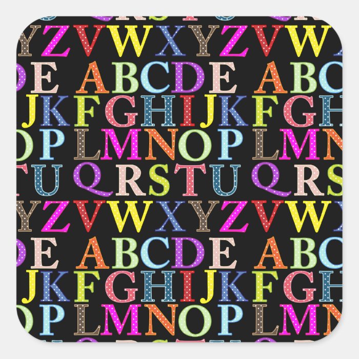 Rainbow Alphabet Sticker