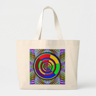 Rainbow Alternative to Atomic Hazard Sign Large Tote Bag