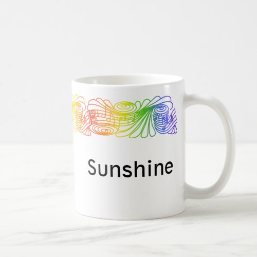 Rainbow Alto Clef Personalized Mug