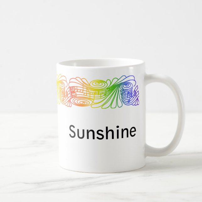 Rainbow Alto Clef Personalized Mug (Right)