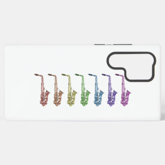 Rainbow Alto Saxophone Samsung Galaxy S22 Ultra Case
