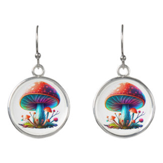 Rainbow Amanita Muscaria Earrings