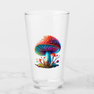 Rainbow Amanita Muscaria Glass Cup