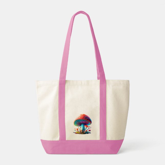 Rainbow Amanita Muscaria Tote Bag (Back)