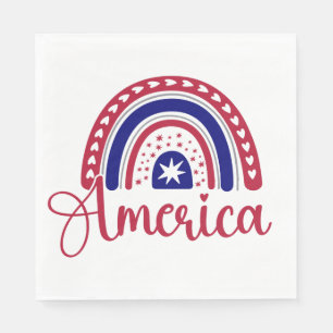 Rainbow America Napkins