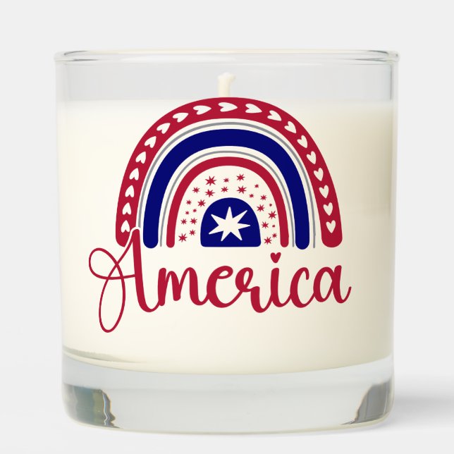 Rainbow America  Scented Candle (Front)