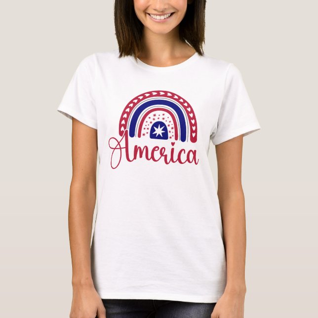 Rainbow America  T-Shirt (Front)