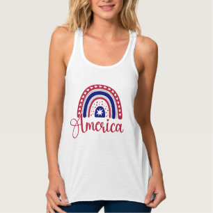 Rainbow America  Tank Top