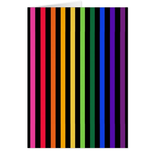 Rainbow and black stripes cards (Front)