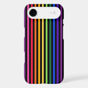 Rainbow and black stripes iPhone 17 air case