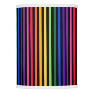 Rainbow and black stripes lamp shade