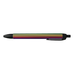Rainbow and black stripes pen