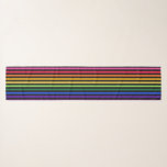 Rainbow and black stripes scarf<br><div class="desc">Rainbow and black stripes</div>