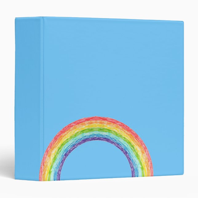 Rainbow and blue sky 3 ring binder (Front/Spine)