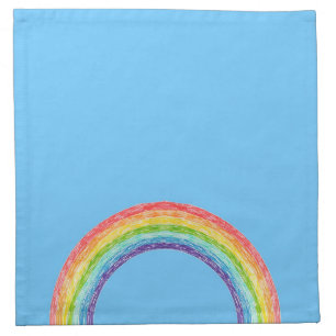 Rainbow and blue sky cloth napkin