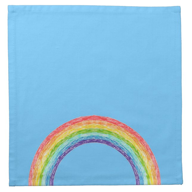 Rainbow and blue sky cloth napkin (Front)