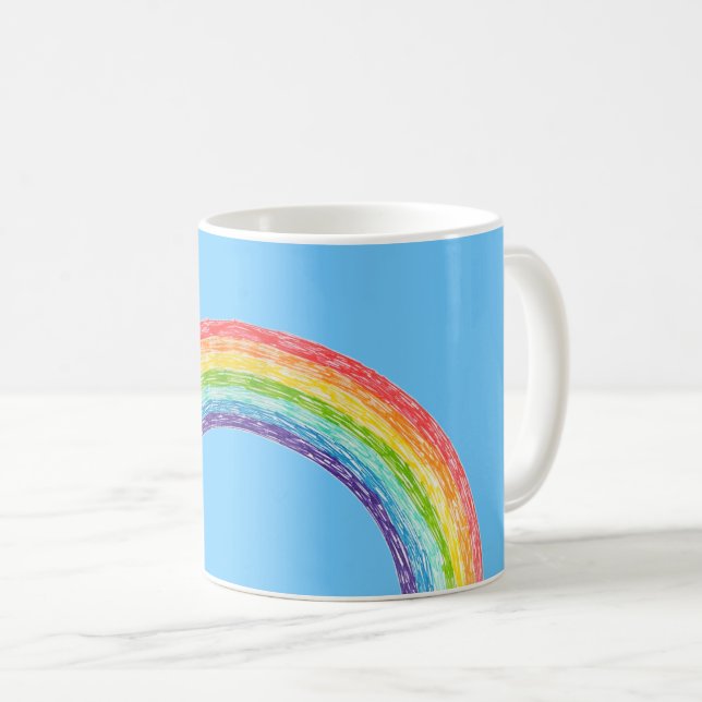 Rainbow and blue sky coffee mug (Front Right)