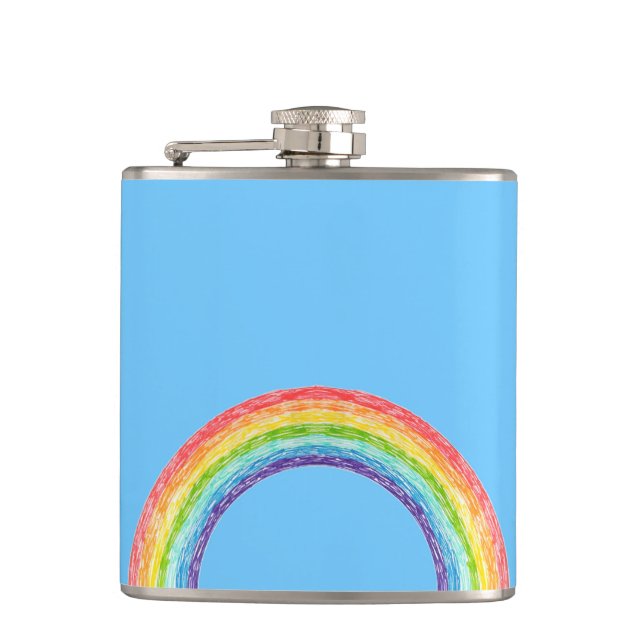 Rainbow and blue sky flask (Front)