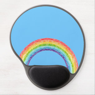 Rainbow and blue sky gel mouse pad