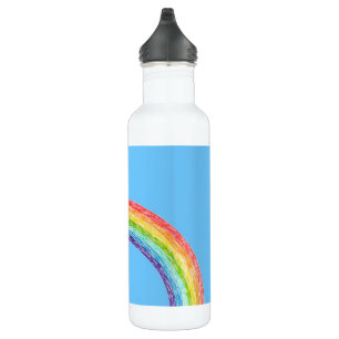 Rainbow and blue sky stainless steel water bottle