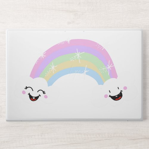 Rainbow and Clouds HP Laptop Skin
