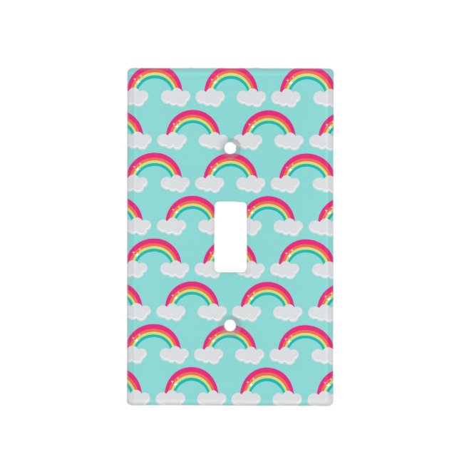 Rainbow and Clouds Light Switch Cover (Front)