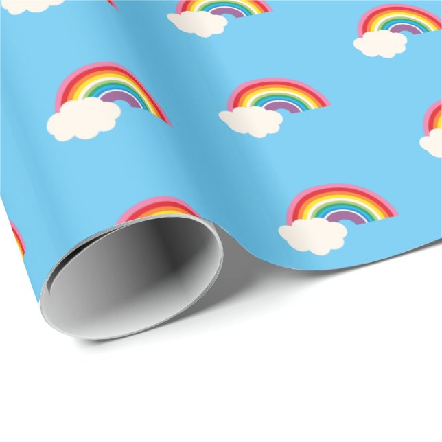 Rainbow And Clouds Wrapping Paper (Roll Corner)