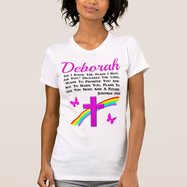 RAINBOW AND CROSS JEREMIAH 29:11 PERSONALIZED T-Shirt (Front)