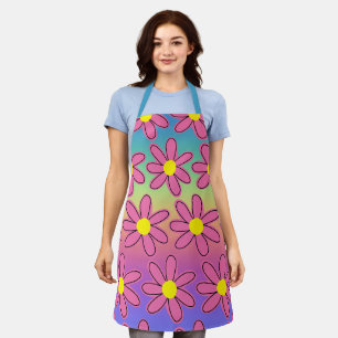 Rainbow and Flowers Apron