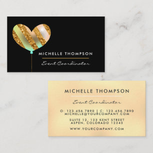 Rainbow and Gold Business Card
