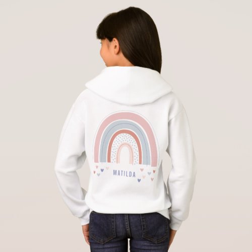 Rainbow and heart magical personalized hoodie