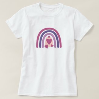 Rainbow And Hearts T-Shirt
