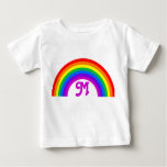 Rainbow and Monogram Baby T-Shirt