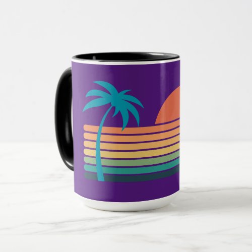 Rainbow and Palm Tree Mug