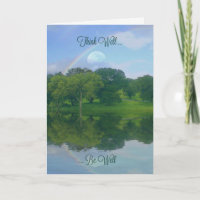 Rainbow and Pond Healing Feel Better Card