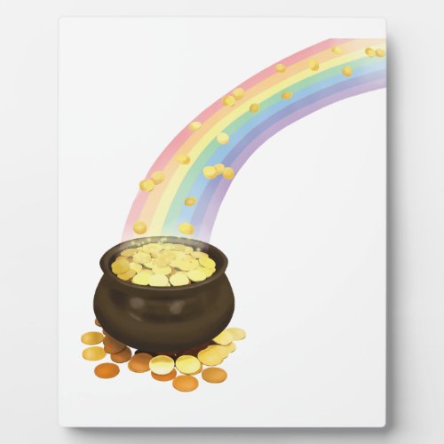 Rainbow and Pot of Gold Plaque