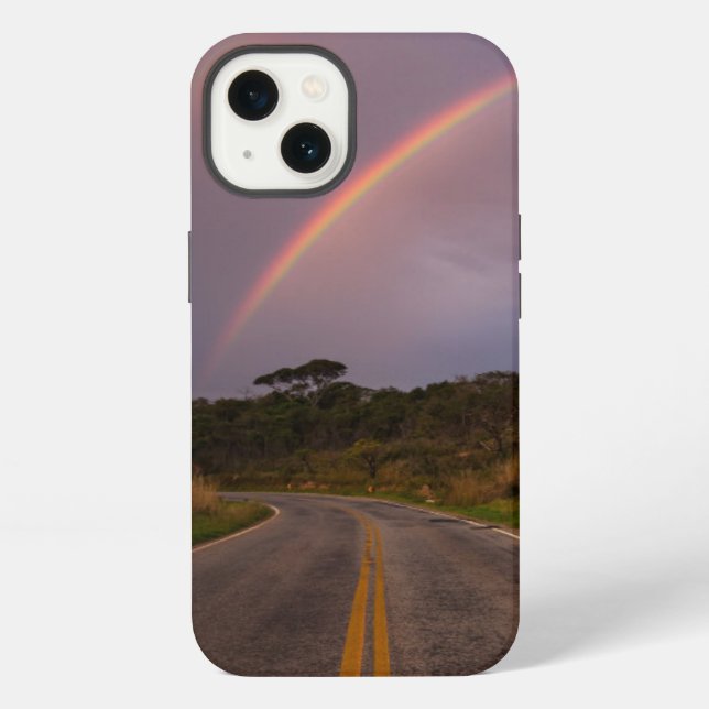 Rainbow And Road Iphone Case (Back)