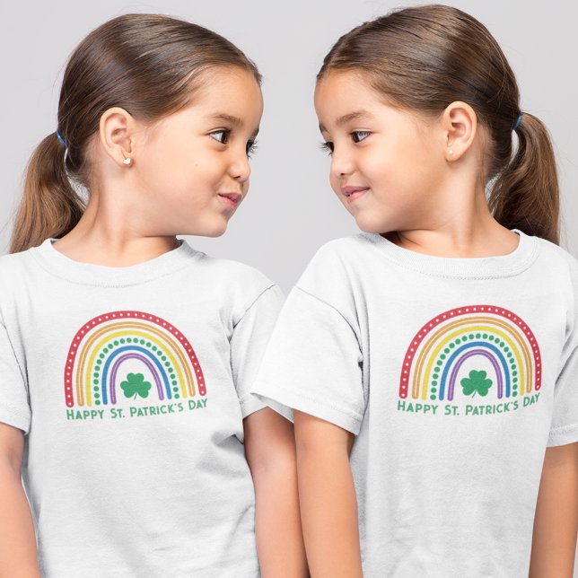 Rainbow and Shamrock St. Patrick's Day T-Shirt (Creator Uploaded)