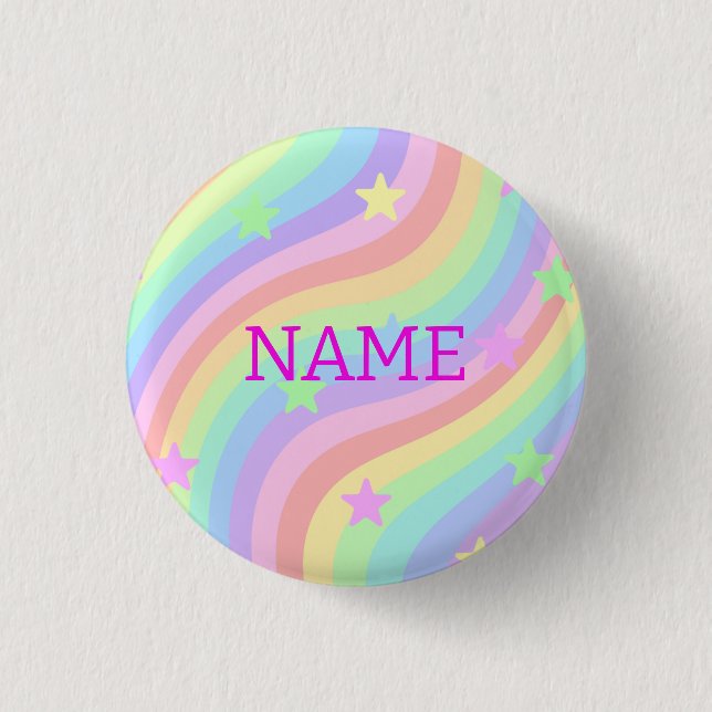 Rainbow and stars button (Front)