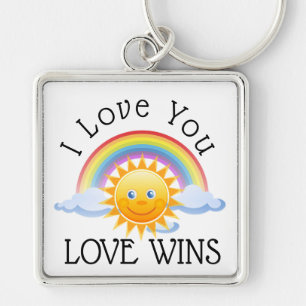 Rainbow and Sunshine Keychain