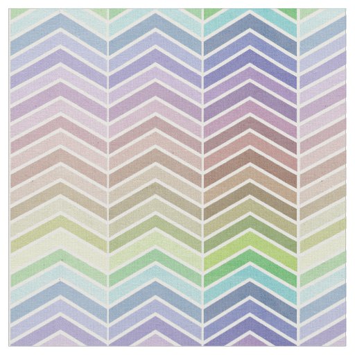 Rainbow and Textured Chevron Pattern Fabric