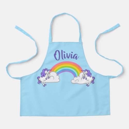 Rainbow and Unicorns Design Apron