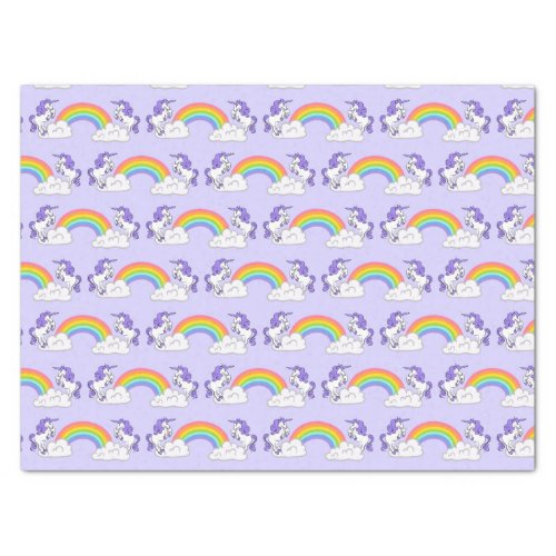 Rainbow and Unicorns Design Tissue Paper