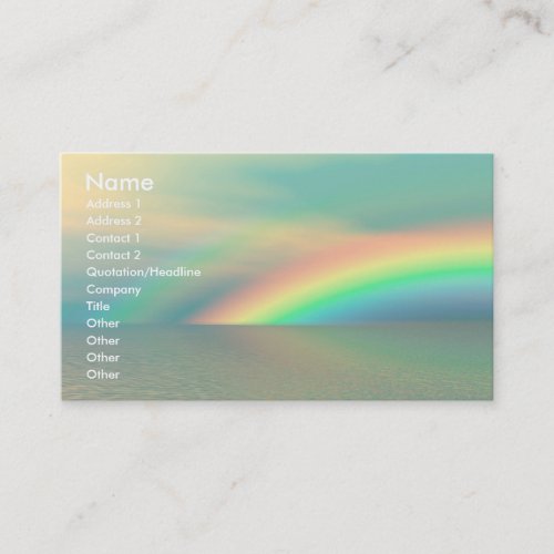 Rainbow and Water Business Card