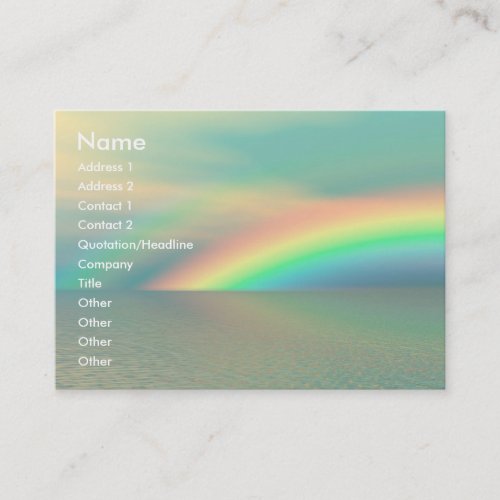 Rainbow and Water Business Card