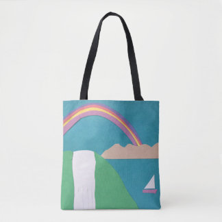 Rainbow and Waterfall Tote Bag
