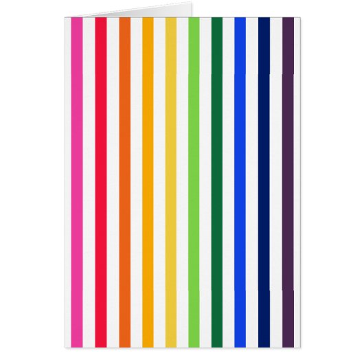 Rainbow and white stripes cards (Front)