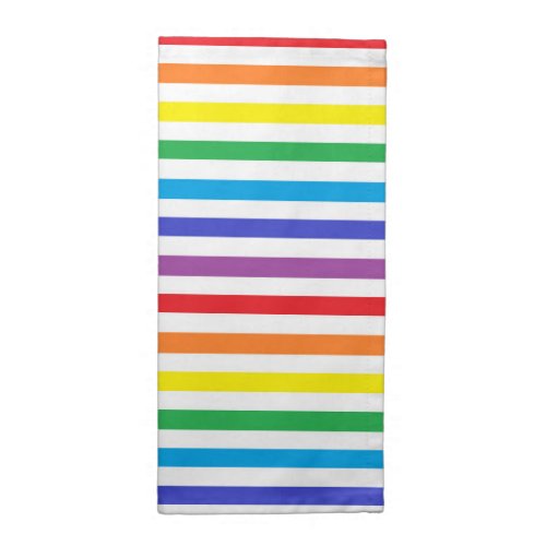 Rainbow and White Stripes Napkin
