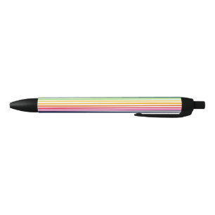 Rainbow and white stripes pen