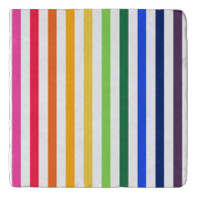 Rainbow and white stripes